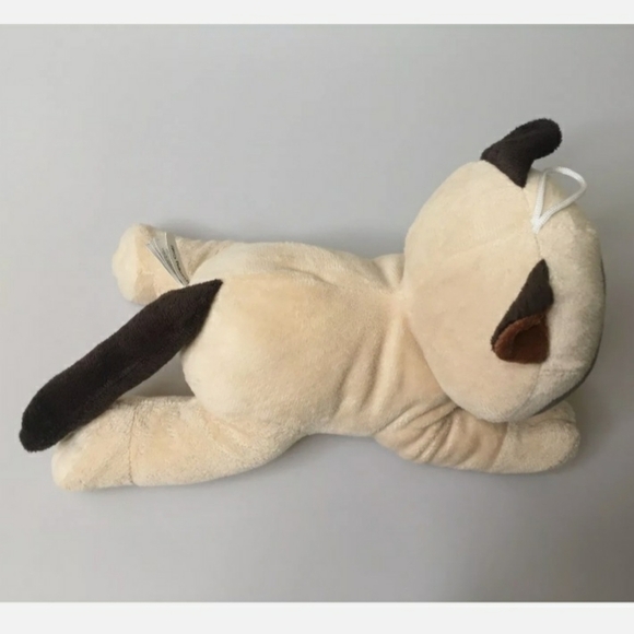 Grumpy Cat Toy Factory Plush Stuffed Animal Kitty 9" Laying Siamese Tan Brown - Picture 5 of 9